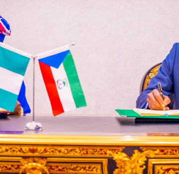 President Bola Tinubu and Equatorial Guinean, President Teodoro Mbasogo in Malabo signed an agreement